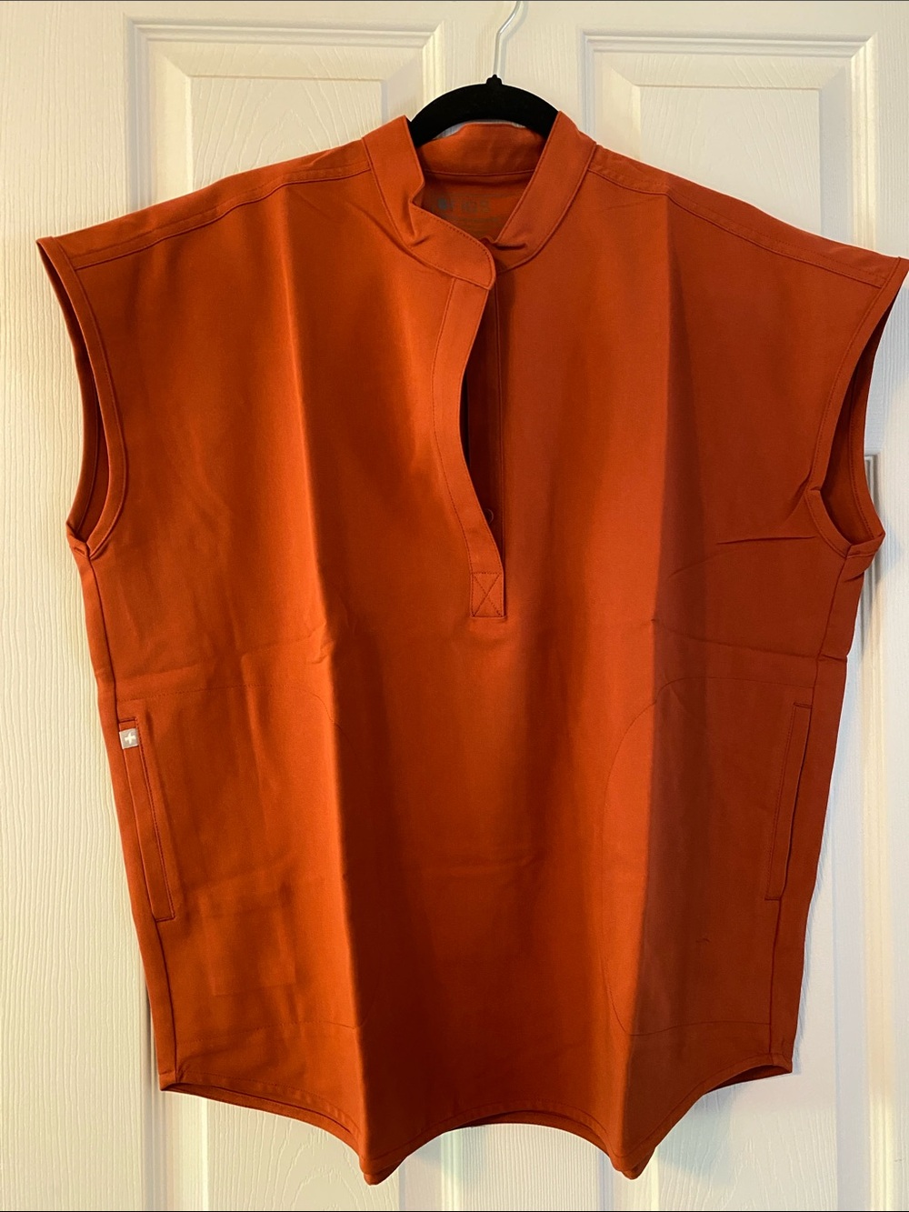 FIGS Large Rafaela Burnt Orange Scrub Top